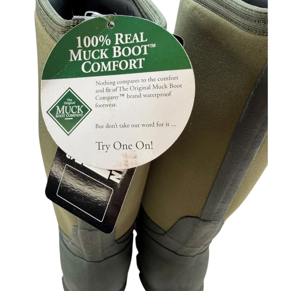 NWT Muck Boot Edgewater Tall Moss Green Waterproof Boots Mens 7/7.5 Women 8/8.5